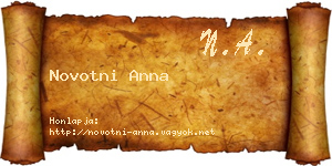 Novotni Anna névjegykártya